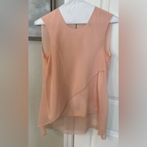 BCBG Max Azaria Lorielle Asymmetrical High/Low Silk Drape Top-Sz XXS-Preowned